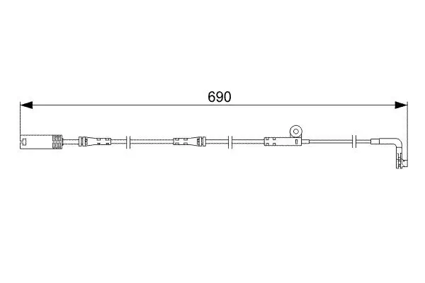 Warnkontakt, Bremsbelagverschleiß BOSCH 1 987 473 046