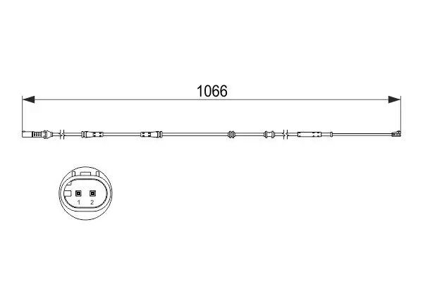 Warnkontakt, Bremsbelagverschleiß BOSCH 1 987 473 501