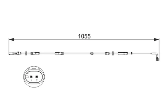 Warnkontakt, Bremsbelagverschleiß Hinterachse BOSCH 1 987 473 507 Bild Warnkontakt, Bremsbelagverschleiß Hinterachse BOSCH 1 987 473 507