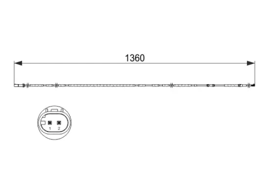 Warnkontakt, Bremsbelagverschleiß Hinterachse BOSCH 1 987 473 518 Bild Warnkontakt, Bremsbelagverschleiß Hinterachse BOSCH 1 987 473 518