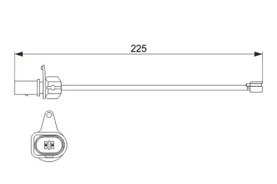 Warnkontakt, Bremsbelagverschleiß BOSCH 1 987 474 511 Bild Warnkontakt, Bremsbelagverschleiß BOSCH 1 987 474 511