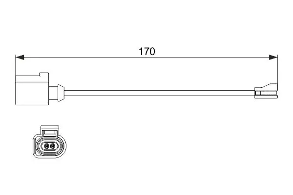 Warnkontakt, Bremsbelagverschleiß BOSCH 1 987 474 512