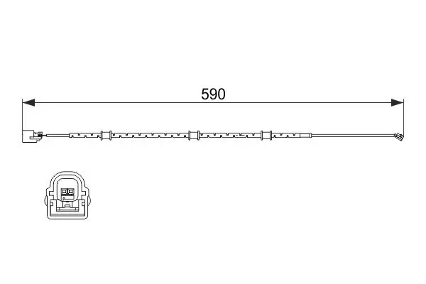 Warnkontakt, Bremsbelagverschleiß BOSCH 1 987 474 513
