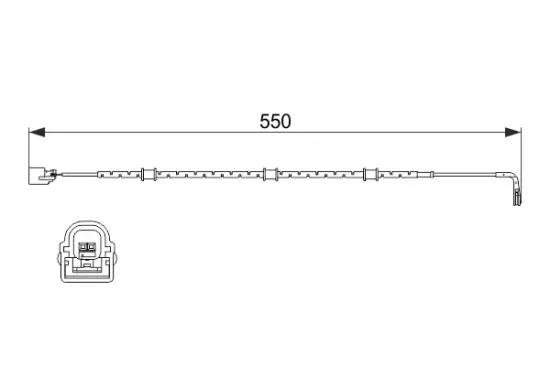 Warnkontakt, Bremsbelagverschleiß Vorderachse BOSCH 1 987 474 514 Bild Warnkontakt, Bremsbelagverschleiß Vorderachse BOSCH 1 987 474 514
