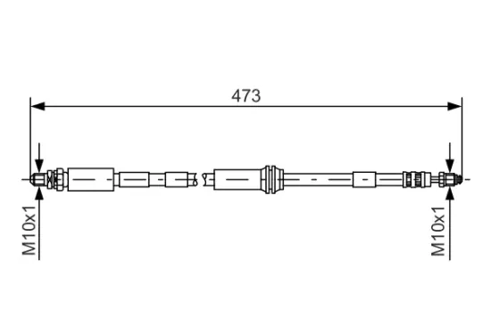 Bremsschlauch Vorderachse links Vorderachse rechts BOSCH 1 987 476 066 Bild Bremsschlauch Vorderachse links Vorderachse rechts BOSCH 1 987 476 066