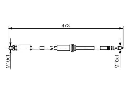Bremsschlauch Vorderachse links Vorderachse rechts BOSCH 1 987 476 066 Bild Bremsschlauch Vorderachse links Vorderachse rechts BOSCH 1 987 476 066