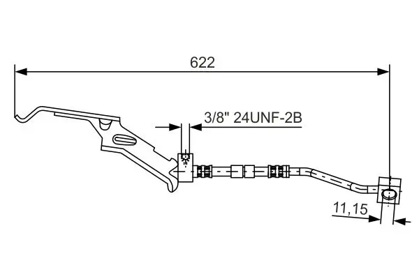 Bremsschlauch Vorderachse rechts BOSCH 1 987 476 085