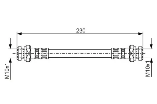 Bremsschlauch Hinterachse BOSCH 1 987 476 195 Bild Bremsschlauch Hinterachse BOSCH 1 987 476 195