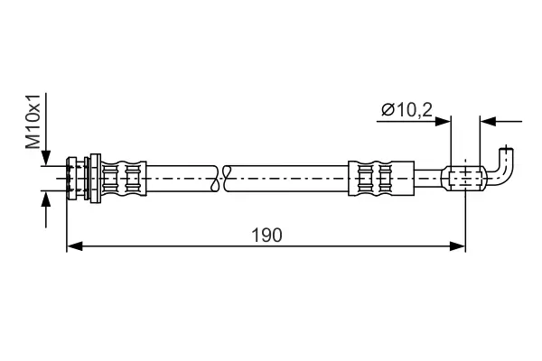 Bremsschlauch Hinterachse außen BOSCH 1 987 476 338
