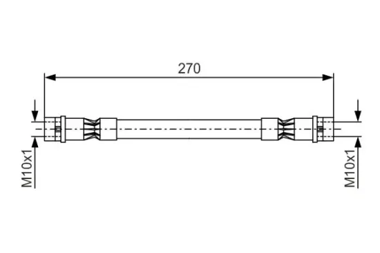 Bremsschlauch Vorderachse BOSCH 1 987 476 404 Bild Bremsschlauch Vorderachse BOSCH 1 987 476 404