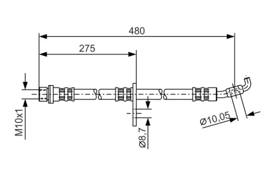 Bremsschlauch Vorderachse rechts BOSCH 1 987 476 757 Bild Bremsschlauch Vorderachse rechts BOSCH 1 987 476 757
