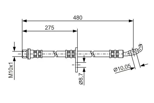 Bremsschlauch BOSCH 1 987 476 757