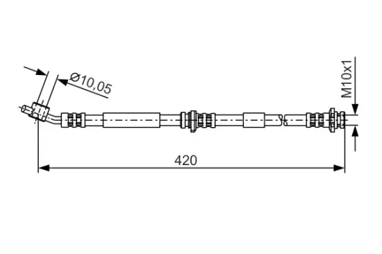 Bremsschlauch Vorderachse links BOSCH 1 987 476 790 Bild Bremsschlauch Vorderachse links BOSCH 1 987 476 790