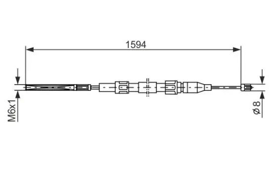 Seilzug, Feststellbremse BOSCH 1 987 477 042 Bild Seilzug, Feststellbremse BOSCH 1 987 477 042