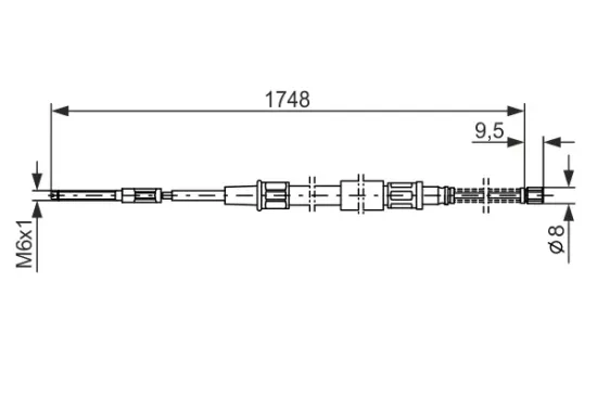 Seilzug, Feststellbremse hinten links hinten rechts BOSCH 1 987 477 046 Bild Seilzug, Feststellbremse hinten links hinten rechts BOSCH 1 987 477 046