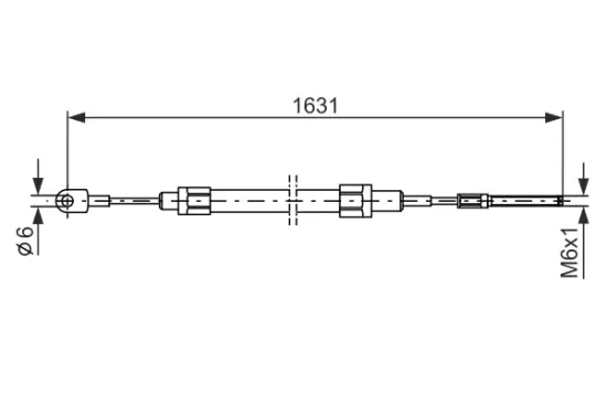 Seilzug, Feststellbremse hinten links hinten rechts BOSCH 1 987 477 067 Bild Seilzug, Feststellbremse hinten links hinten rechts BOSCH 1 987 477 067