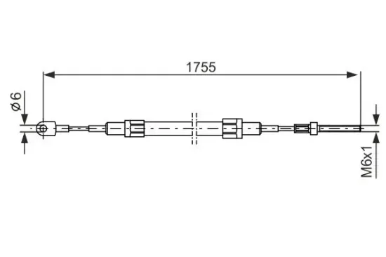 Seilzug, Feststellbremse hinten links hinten rechts BOSCH 1 987 477 071 Bild Seilzug, Feststellbremse hinten links hinten rechts BOSCH 1 987 477 071