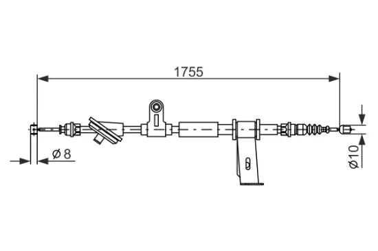 Seilzug, Feststellbremse hinten links BOSCH 1 987 477 111 Bild Seilzug, Feststellbremse hinten links BOSCH 1 987 477 111