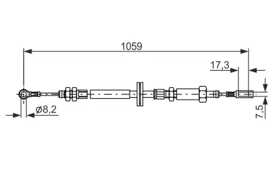 Seilzug, Feststellbremse BOSCH 1 987 477 114 Bild Seilzug, Feststellbremse BOSCH 1 987 477 114