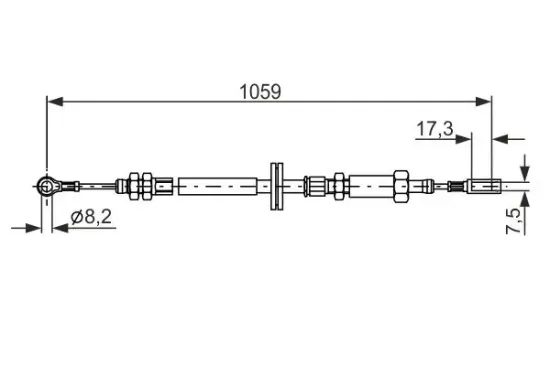 Seilzug, Feststellbremse BOSCH 1 987 477 114 Bild Seilzug, Feststellbremse BOSCH 1 987 477 114