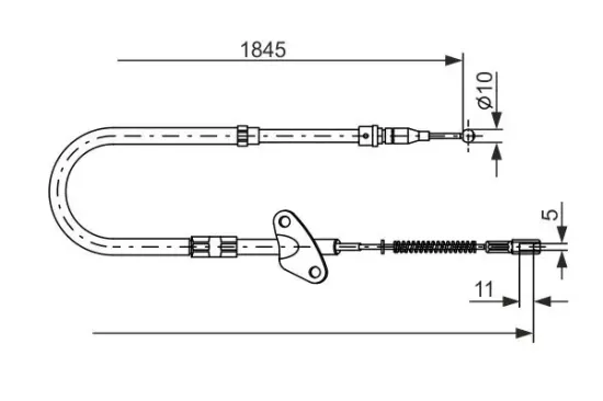 Seilzug, Feststellbremse hinten hinten rechts BOSCH 1 987 477 118 Bild Seilzug, Feststellbremse hinten hinten rechts BOSCH 1 987 477 118