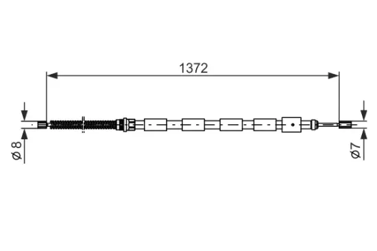 Seilzug, Feststellbremse hinten links BOSCH 1 987 477 144 Bild Seilzug, Feststellbremse hinten links BOSCH 1 987 477 144