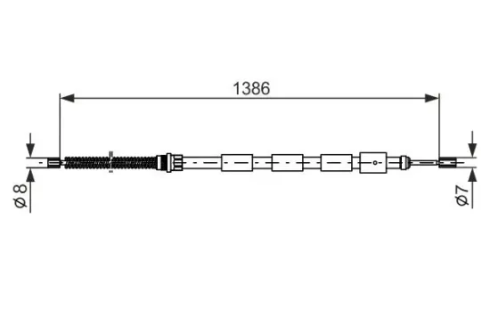 Seilzug, Feststellbremse hinten rechts BOSCH 1 987 477 145 Bild Seilzug, Feststellbremse hinten rechts BOSCH 1 987 477 145