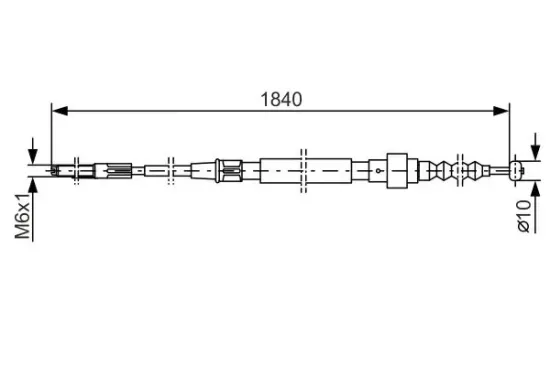 Seilzug, Feststellbremse hinten links hinten rechts BOSCH 1 987 477 166 Bild Seilzug, Feststellbremse hinten links hinten rechts BOSCH 1 987 477 166