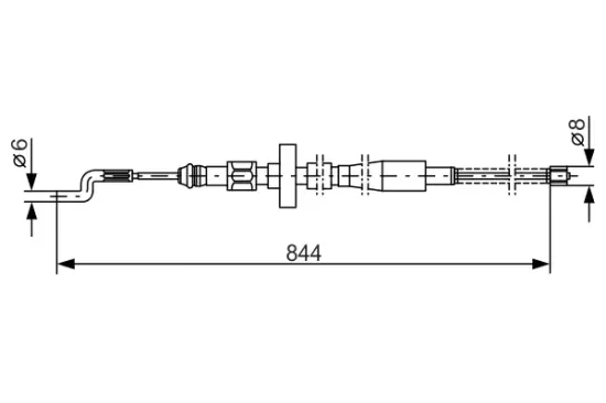 Seilzug, Feststellbremse BOSCH 1 987 477 171 Bild Seilzug, Feststellbremse BOSCH 1 987 477 171