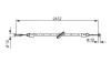 Seilzug, Feststellbremse Mitte vorne BOSCH 1 987 477 198 Bild Seilzug, Feststellbremse Mitte vorne BOSCH 1 987 477 198