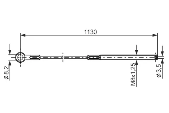Seilzug, Feststellbremse Mitte BOSCH 1 987 477 209 Bild Seilzug, Feststellbremse Mitte BOSCH 1 987 477 209