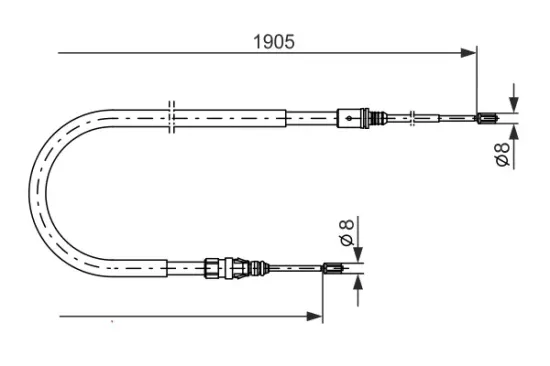 Seilzug, Feststellbremse hinten links hinten rechts BOSCH 1 987 477 237 Bild Seilzug, Feststellbremse hinten links hinten rechts BOSCH 1 987 477 237