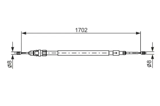 Seilzug, Feststellbremse hinten links hinten rechts BOSCH 1 987 477 239 Bild Seilzug, Feststellbremse hinten links hinten rechts BOSCH 1 987 477 239