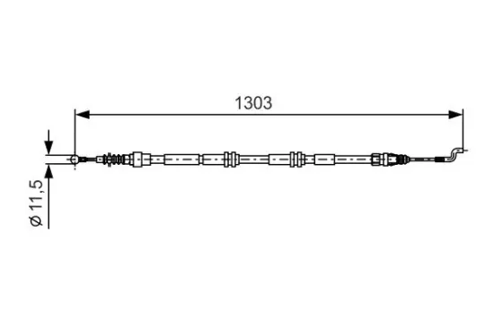 Seilzug, Feststellbremse BOSCH 1 987 477 260 Bild Seilzug, Feststellbremse BOSCH 1 987 477 260