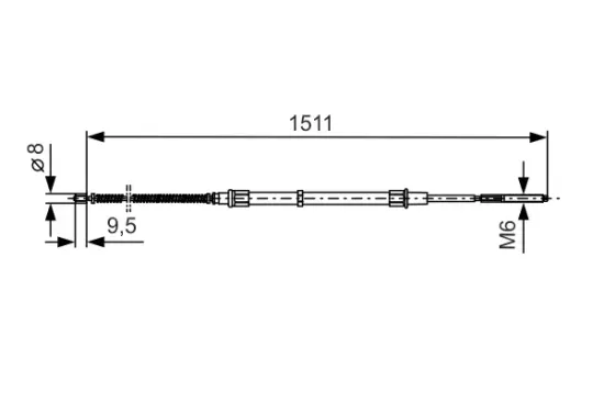 Seilzug, Feststellbremse BOSCH 1 987 477 284 Bild Seilzug, Feststellbremse BOSCH 1 987 477 284