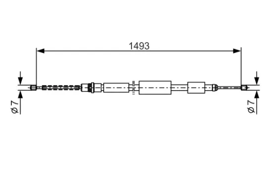 Seilzug, Feststellbremse BOSCH 1 987 477 323 Bild Seilzug, Feststellbremse BOSCH 1 987 477 323