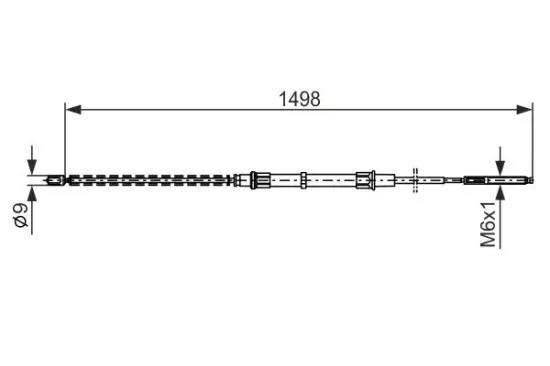 Seilzug, Feststellbremse BOSCH 1 987 477 338 Bild Seilzug, Feststellbremse BOSCH 1 987 477 338