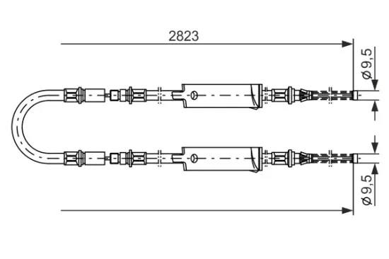 Seilzug, Feststellbremse Mitte BOSCH 1 987 477 369 Bild Seilzug, Feststellbremse Mitte BOSCH 1 987 477 369