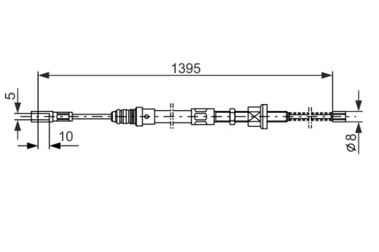 Seilzug, Feststellbremse hinten links hinten rechts BOSCH 1 987 477 485 Bild Seilzug, Feststellbremse hinten links hinten rechts BOSCH 1 987 477 485