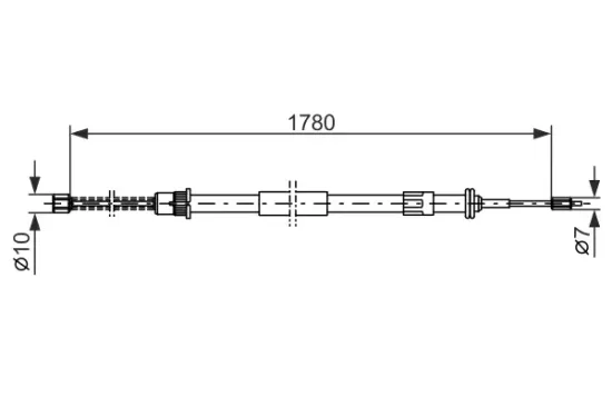 Seilzug, Feststellbremse Mitte BOSCH 1 987 477 486 Bild Seilzug, Feststellbremse Mitte BOSCH 1 987 477 486