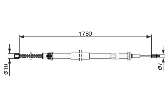 Seilzug, Feststellbremse Mitte BOSCH 1 987 477 486 Bild Seilzug, Feststellbremse Mitte BOSCH 1 987 477 486