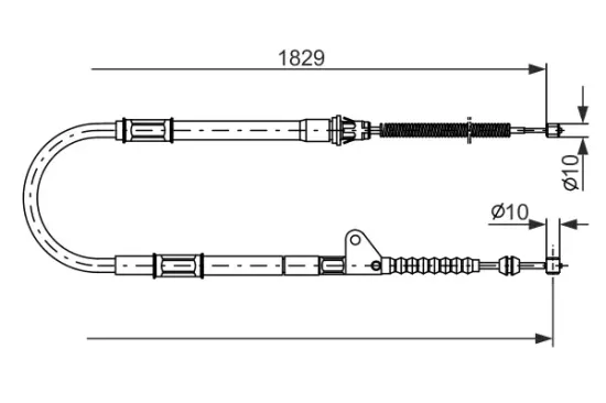 Seilzug, Feststellbremse hinten links BOSCH 1 987 477 545 Bild Seilzug, Feststellbremse hinten links BOSCH 1 987 477 545