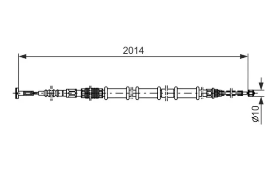 Seilzug, Feststellbremse BOSCH 1 987 477 557 Bild Seilzug, Feststellbremse BOSCH 1 987 477 557