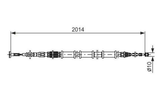 Seilzug, Feststellbremse BOSCH 1 987 477 557 Bild Seilzug, Feststellbremse BOSCH 1 987 477 557