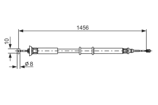 Seilzug, Feststellbremse hinten links hinten rechts BOSCH 1 987 477 561 Bild Seilzug, Feststellbremse hinten links hinten rechts BOSCH 1 987 477 561