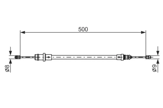 Seilzug, Feststellbremse Mitte vorne BOSCH 1 987 477 565 Bild Seilzug, Feststellbremse Mitte vorne BOSCH 1 987 477 565