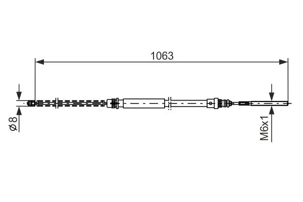 Seilzug, Feststellbremse BOSCH 1 987 477 568
