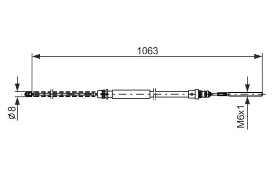 Seilzug, Feststellbremse BOSCH 1 987 477 568 Bild Seilzug, Feststellbremse BOSCH 1 987 477 568