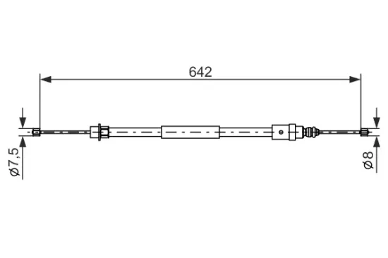 Seilzug, Feststellbremse hinten hinten rechts BOSCH 1 987 477 573 Bild Seilzug, Feststellbremse hinten hinten rechts BOSCH 1 987 477 573