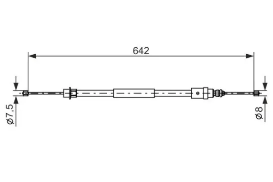 Seilzug, Feststellbremse hinten hinten rechts BOSCH 1 987 477 573 Bild Seilzug, Feststellbremse hinten hinten rechts BOSCH 1 987 477 573